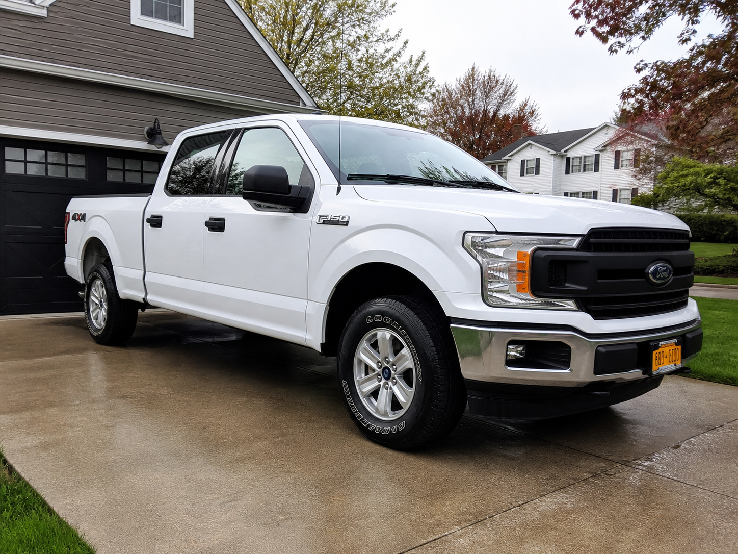 Detailed pickup truck in driveway
